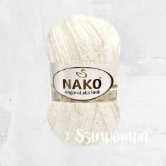 Nako Angora Luks Simli - Fehér - 208